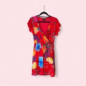 Desigual miranda wrap dress in red